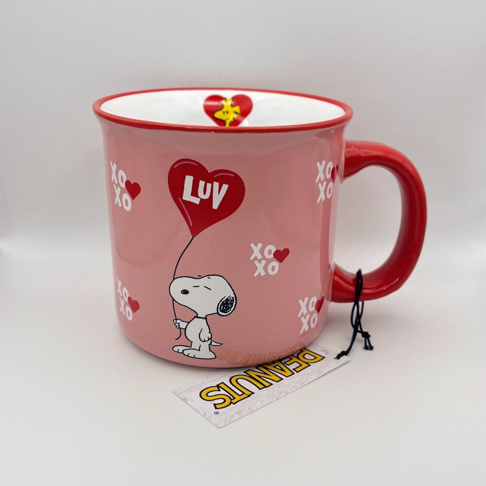 Peanuts Snoopy and Woodstock Valentine's mug | Snoopy Luv balloon mug
